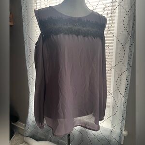 Maurice’s Off Shoulder Purple Top with Lace Detail